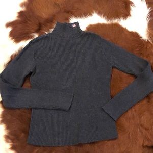 Ralph Lauren Size S Black ribbed mock turtleneck sweater